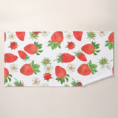 Watercolor painting Seamless pattern of strawberri Badhanddoek (Badhanddoek)