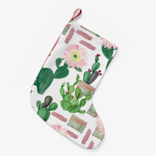 Watercolor painting seamless pattern. Watercolour  Kleine Kerstsok (Voorkant (Hangend))