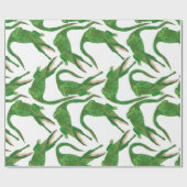 watercolor painting seamless pattern with crocodil cadeaupapier (Vlak)