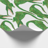 watercolor painting seamless pattern with crocodil cadeaupapier (Hoek)