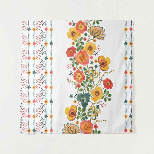 Watercolor painting seamless pattern with stylized wandkleed (Voorkant (horizontaal))