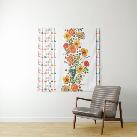 Watercolor painting seamless pattern with stylized wandkleed (In Situ (horizontaal))