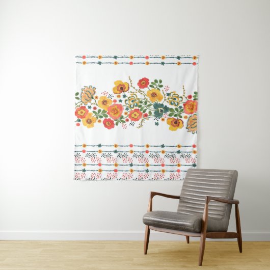 Watercolor painting seamless pattern with stylized wandkleed (In situ)