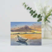Watercolor Painting Sunset scene Briefkaart (Staand voorkant)