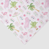 Watercolor Palm Beach Mahjong Tissuepapier (Detail)