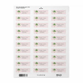 Watercolor Palm Kerstmis, Strepen Etiket (Full Sheet)