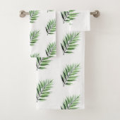 Watercolor Palm Pattern Bad Handdoek (Insitu)