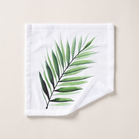 Watercolor Palm Pattern Bad Handdoek (Wasdoekje)
