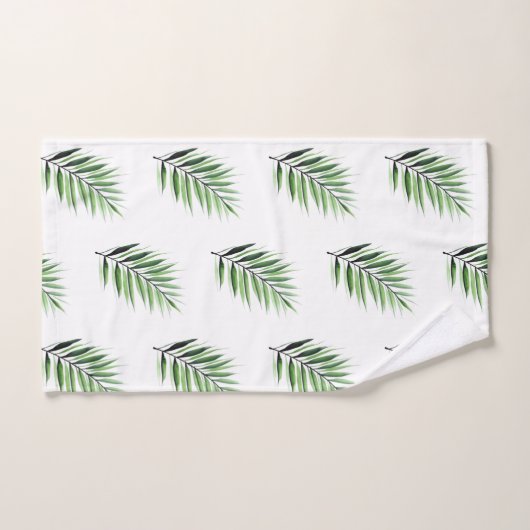 Watercolor Palm Pattern Bad Handdoek (Handdoek)