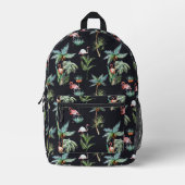 Watercolor Palm Pattern Bedrukte Rugzak (Voorkant)