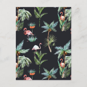 Watercolor Palm Pattern Briefkaart