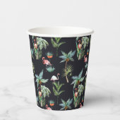 Watercolor Palm Pattern Papieren Bekers (Achterkant)