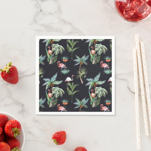 Watercolor Palm Pattern Servet (Insitu)