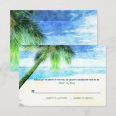 Watercolor Palm Responskaarten Kaart (Voorkant / Achterkant)