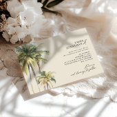 Watercolor Palm Tree Destination coastal Wedding  Kaart