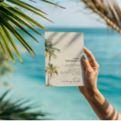 Watercolor Palm Tree Destination coastal Wedding  Kaart
