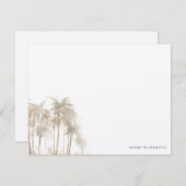 Watercolor Palm Trees Personalized Thank You Notitiekaartje (Voorkant / Achterkant)