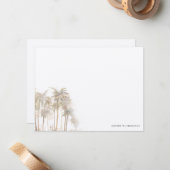 Watercolor Palm Trees Personalized Thank You Notitiekaartje (Voorkant / Achterkant in situ)
