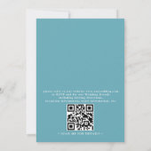 Watercolor Palmboom Alles In Eén QR Code Huwelijk Kaart (Achterkant)