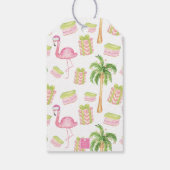 Watercolor Palmboom Kerstmis Cadeaulabel (Achterkant)