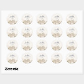 Watercolor Palmboom Script Trouw Dank Je Ronde Sticker (Vel)
