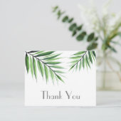 Watercolor Palmen Bedankkaart (Staand voorkant)