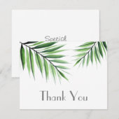 Watercolor Palmen Bedankkaart (Voorkant / Achterkant)