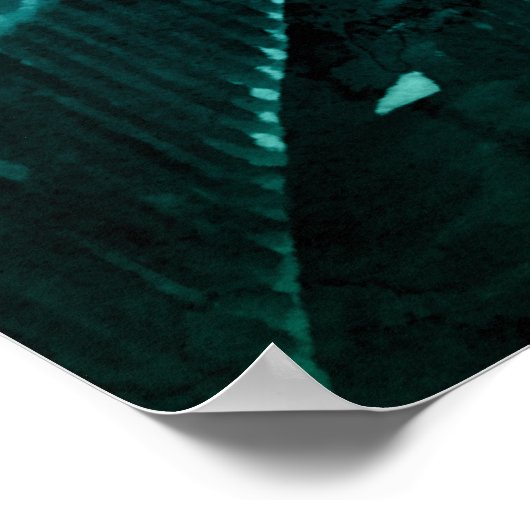 Watercolor Palmenbladeren Tropische Kunst Poster (Hoek)