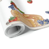 Watercolor Pancakes Berries Breakfast Brunch Cadeaupapier (Rol Hoek)