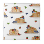 Watercolor Pancakes Berries Breakfast Brunch  Tegeltje (Voorkant)