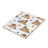 Watercolor Pancakes Berries Breakfast Brunch  Tegeltje (Zijkant)