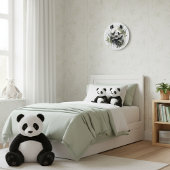 Watercolor Panda Tuin Grote Klok