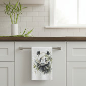 Watercolor Panda Tuin Theedoek