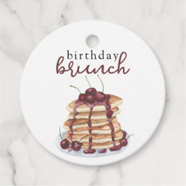 Watercolor Pannenkoeken Verjaardagsfeest Bedankjes Labels