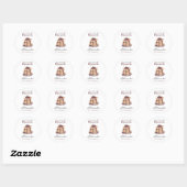 Watercolor Pannenkoeken Verjaardagsfeest Ronde Sticker (Vel)
