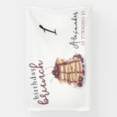 Watercolor Pannenkoeken Verjaardagsfeest Spandoek (Verticaal)