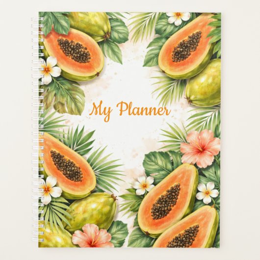 Watercolor Papaya Planner (Voorkant)