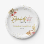 Watercolor Papieren Borden | Boho Bachelorette     Bordje (Voorkant)