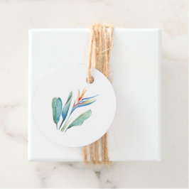 Watercolor Paradijsvogel Favor Tags Bedankjes Labels