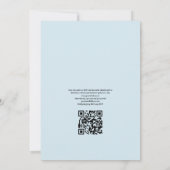 Watercolor Parijs QR Code RSVP Huwelijk Kaart (Achterkant)