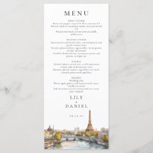 Watercolor Paris France Destination Wedding