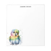 Watercolor Parrot Sophisticated Notepad Notitieblok (Voorkant)