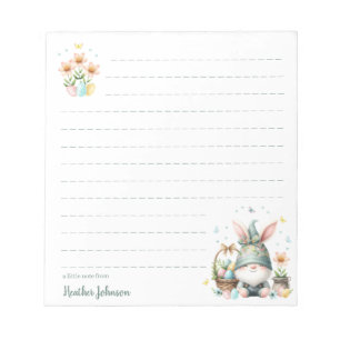 Watercolor Pasen Kabouter Gepersonaliseerd Notitieblok