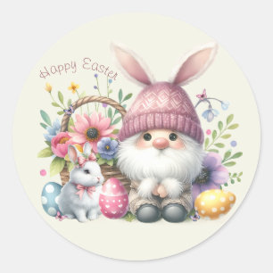 Watercolor Pasen Kabouter Persoonlijk Ronde Sticker