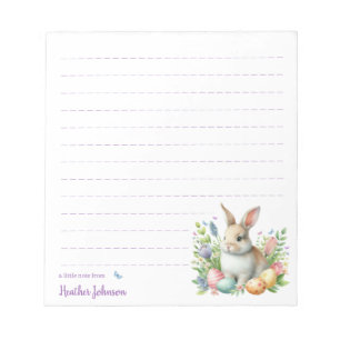 Watercolor Pasen Konijn Gepersonaliseerd Notitieblok