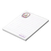 Watercolor Pasen Konijn Gepersonaliseerd Notitieblok (Linkerzijde)