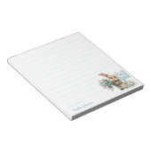Watercolor Pasen Konijn Gepersonaliseerd Notitieblok (Schuin)