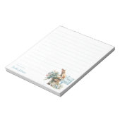 Watercolor Pasen Konijn Gepersonaliseerd Notitieblok (Linkerzijde)