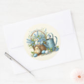 Watercolor Pasen Kuiken Persoonlijk Ronde Sticker (Envelop)