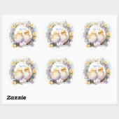 Watercolor Pasen Kuiken Persoonlijk Ronde Sticker (Vel)